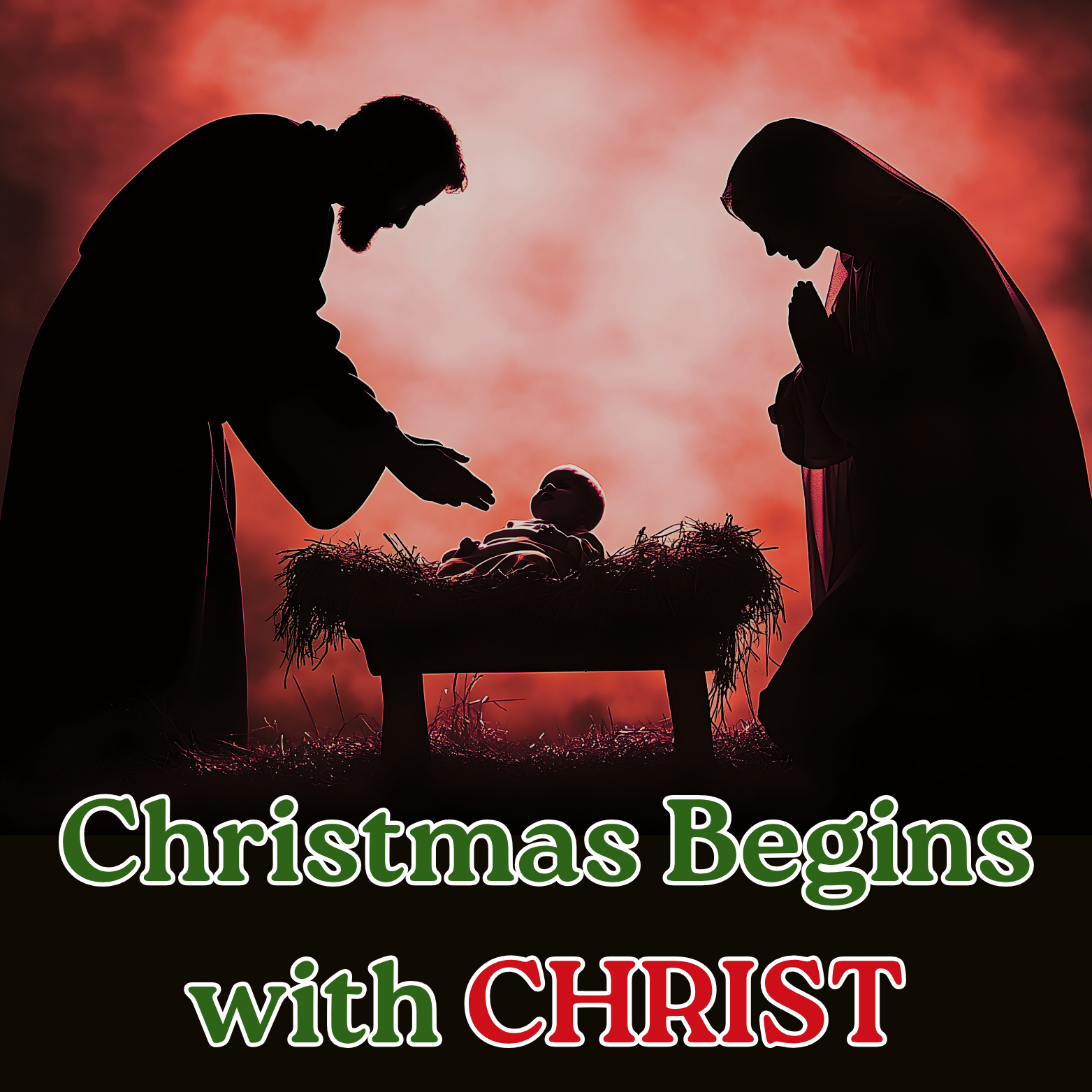 Christmas Begins With Christ Magnet