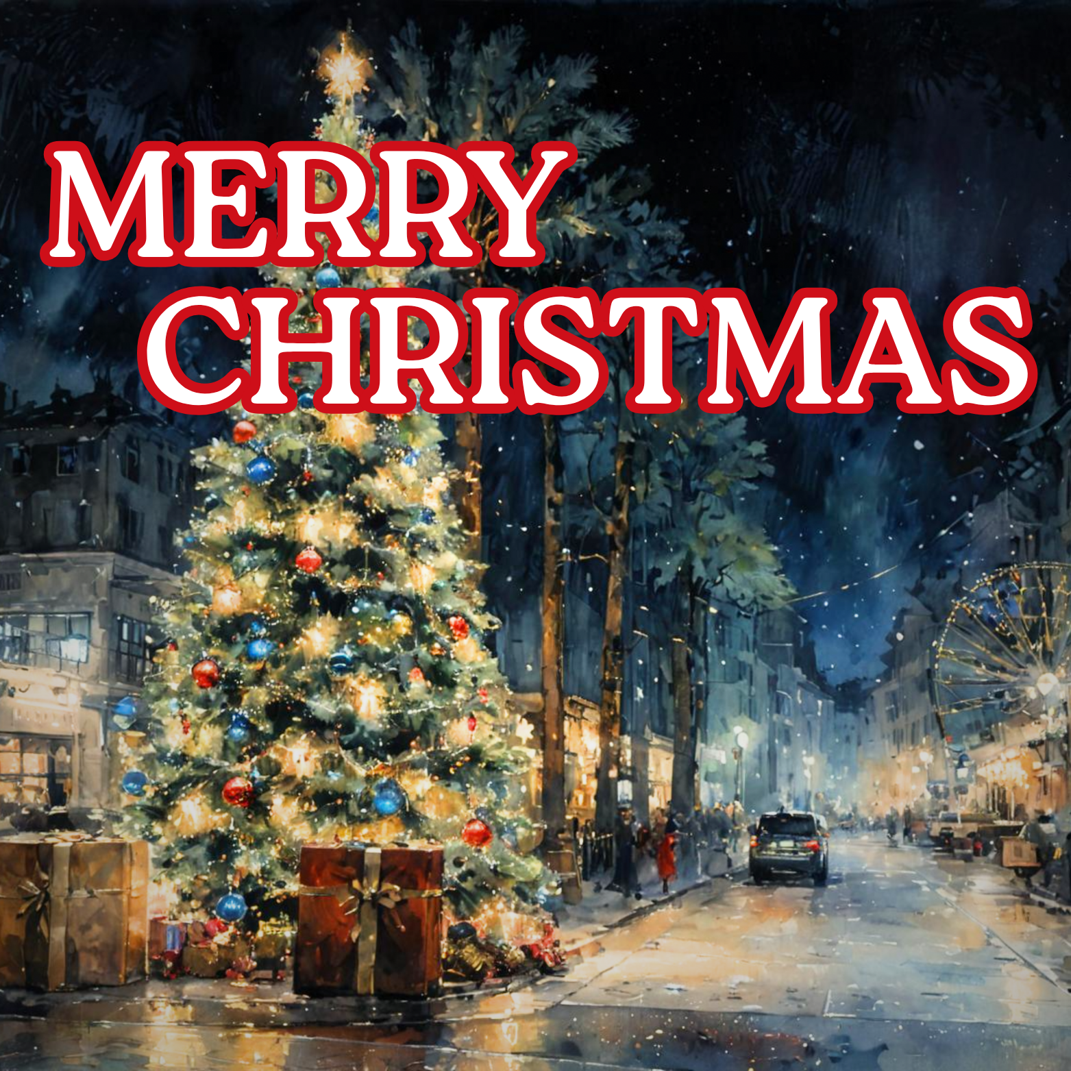 Merry Christmas Tree Magnet