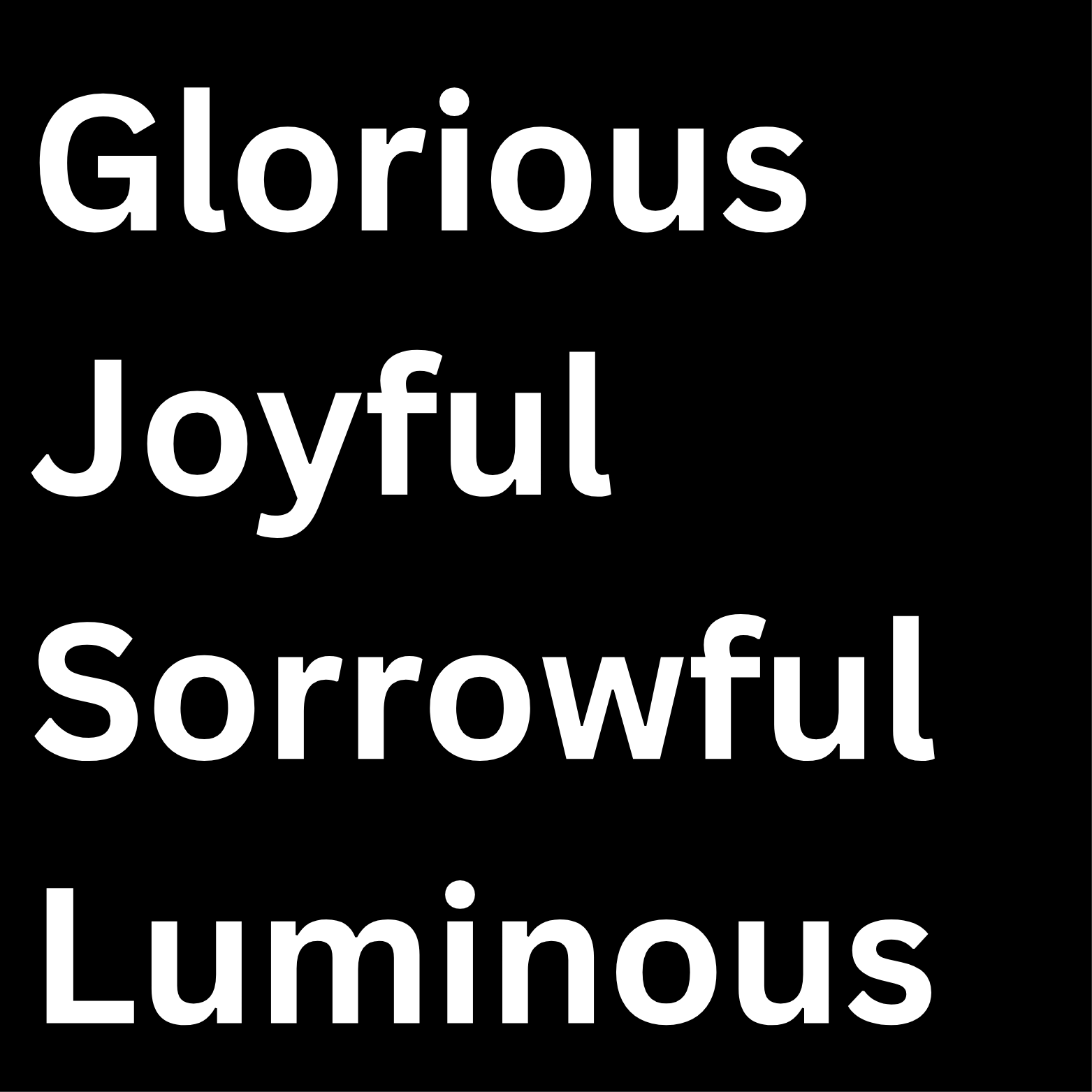 Glorious Joyful Sorrowful Luminous Magnet
