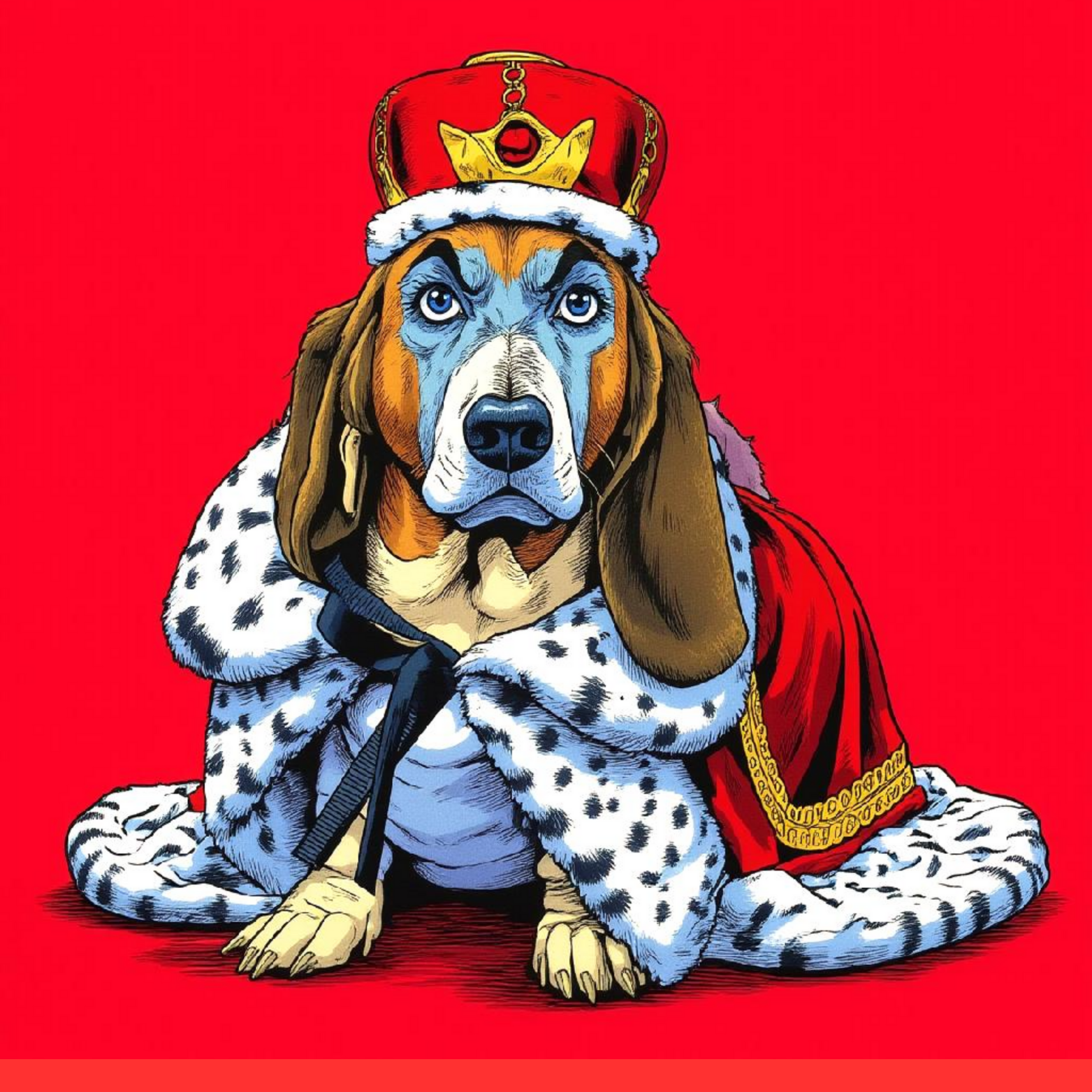 Basset Hound Comic Magnet