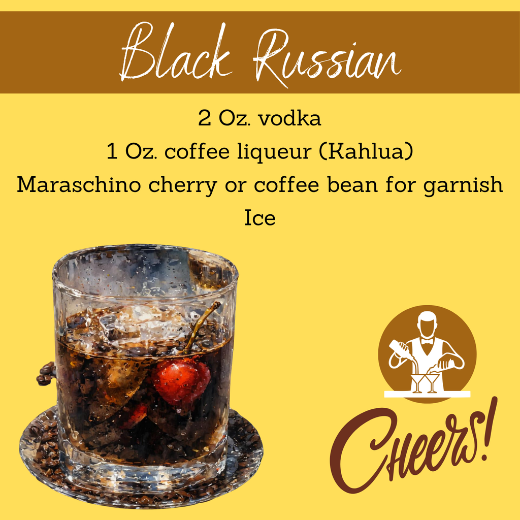 Black Russian Cocktail Magnet