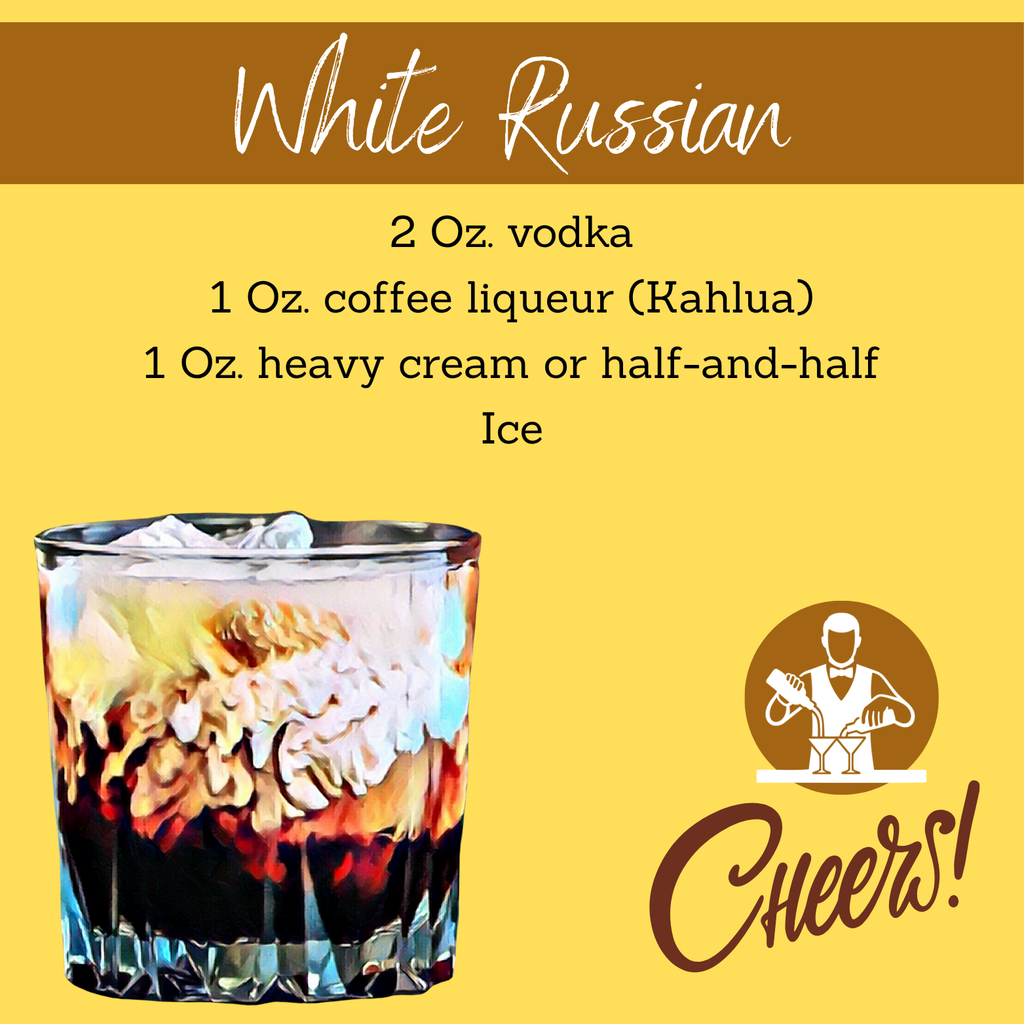 White Russian Cocktail Magnet