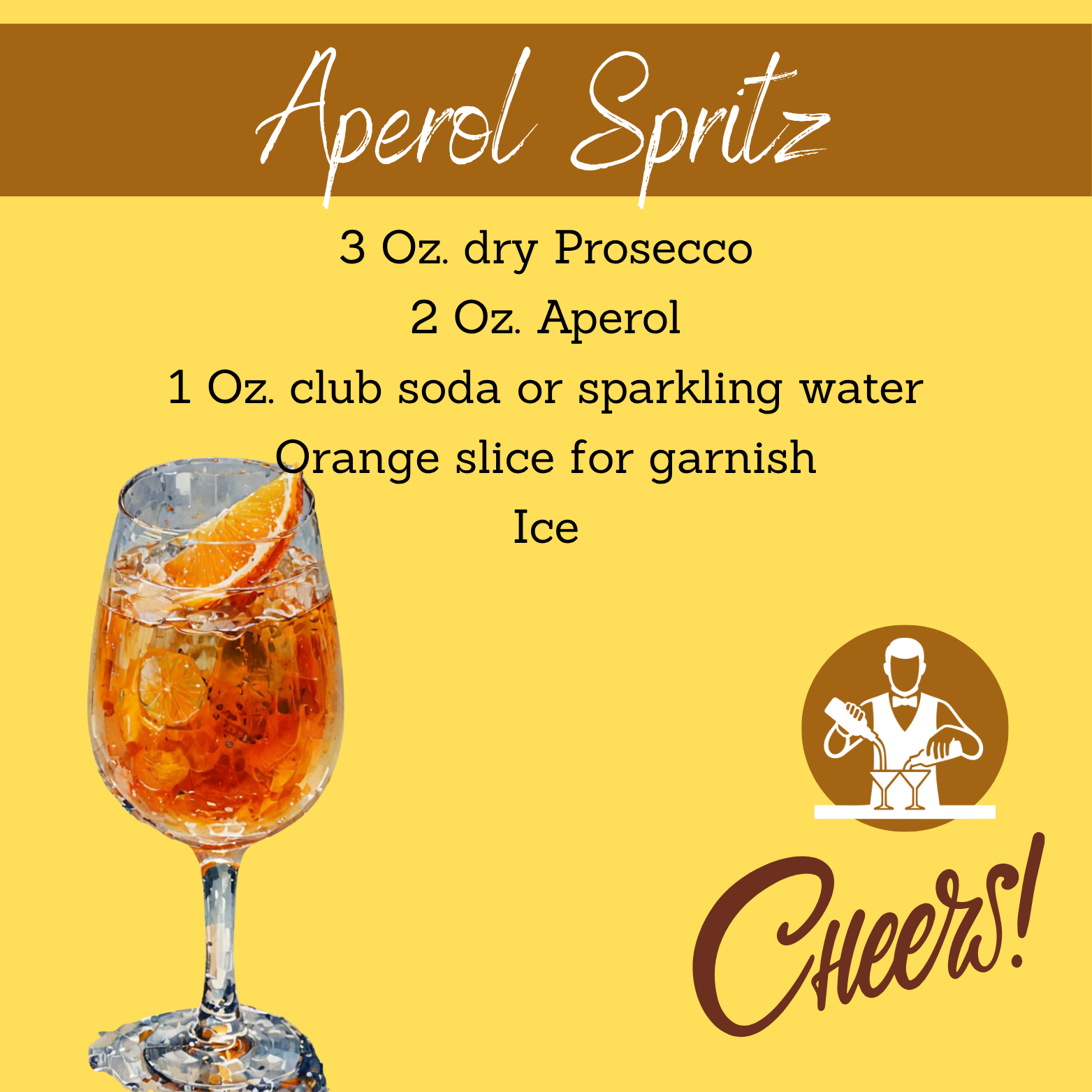Aperol Spritz Cocktail Magnet