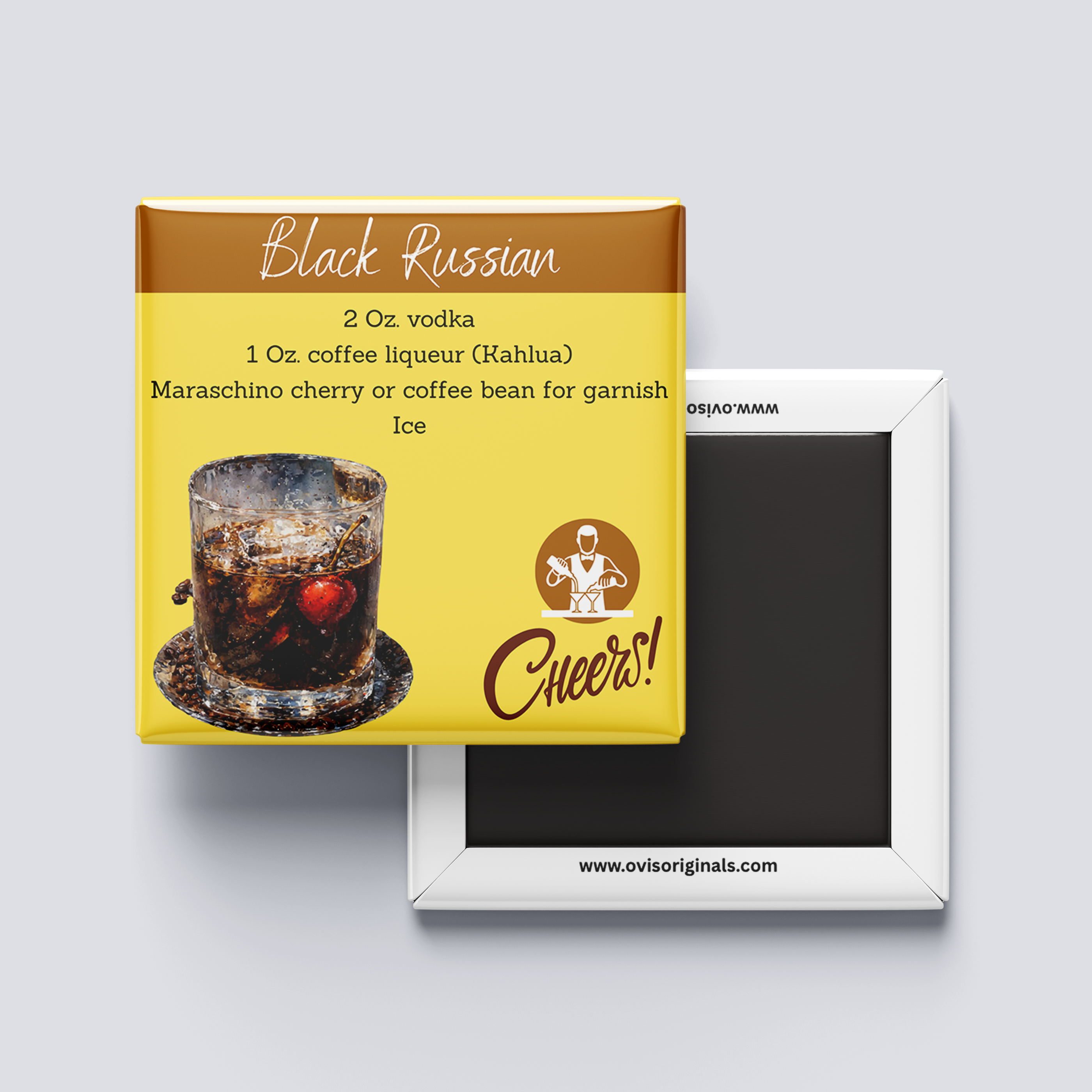 Black Russian Cocktail Magnet