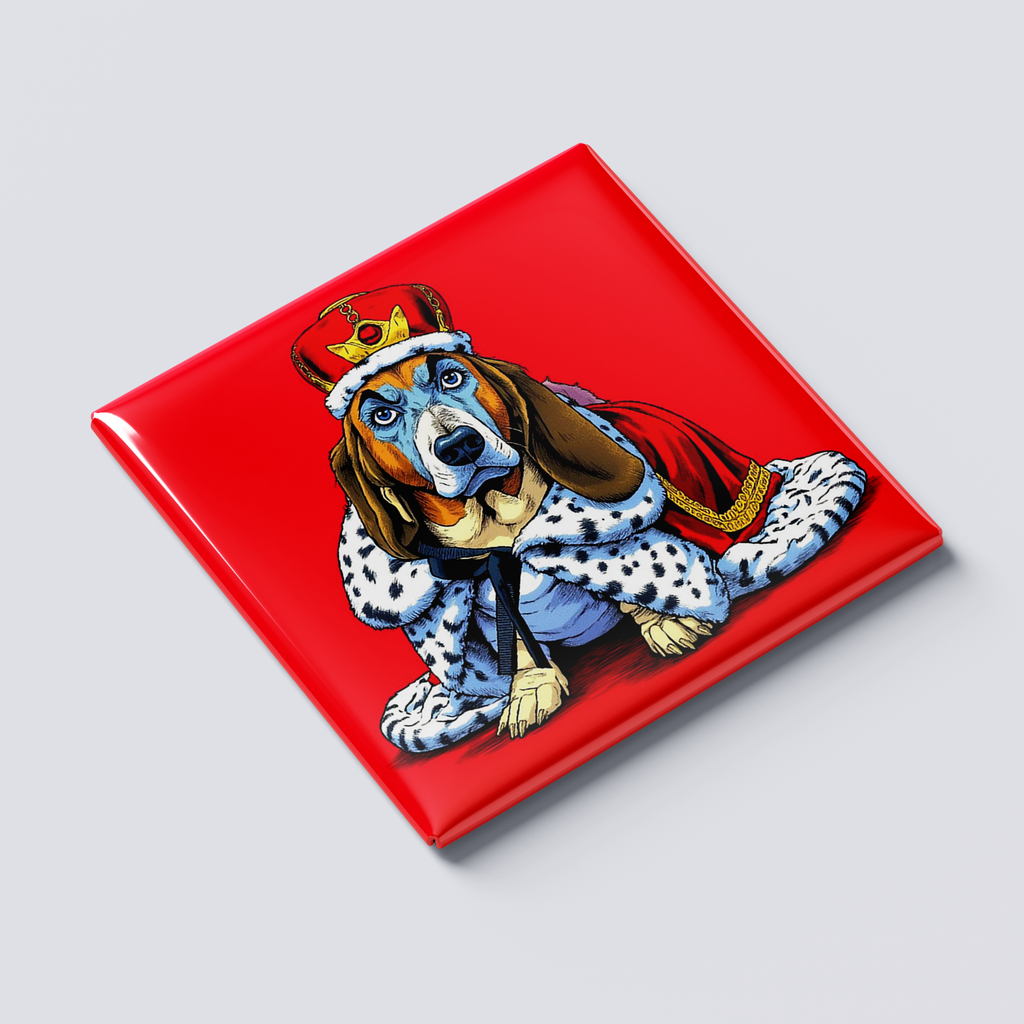 Basset Hound Comic Magnet