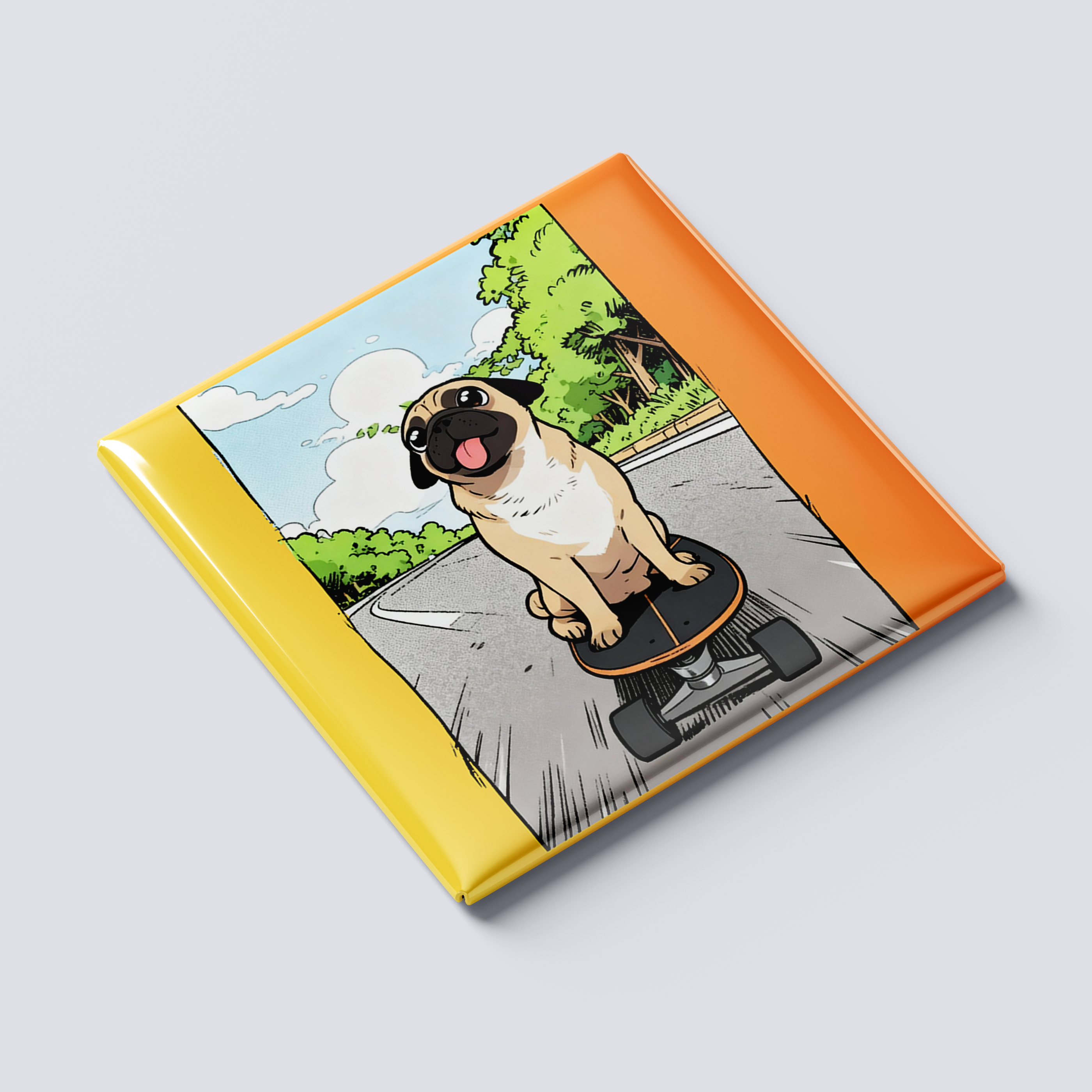 Pug Cartoon Magnet