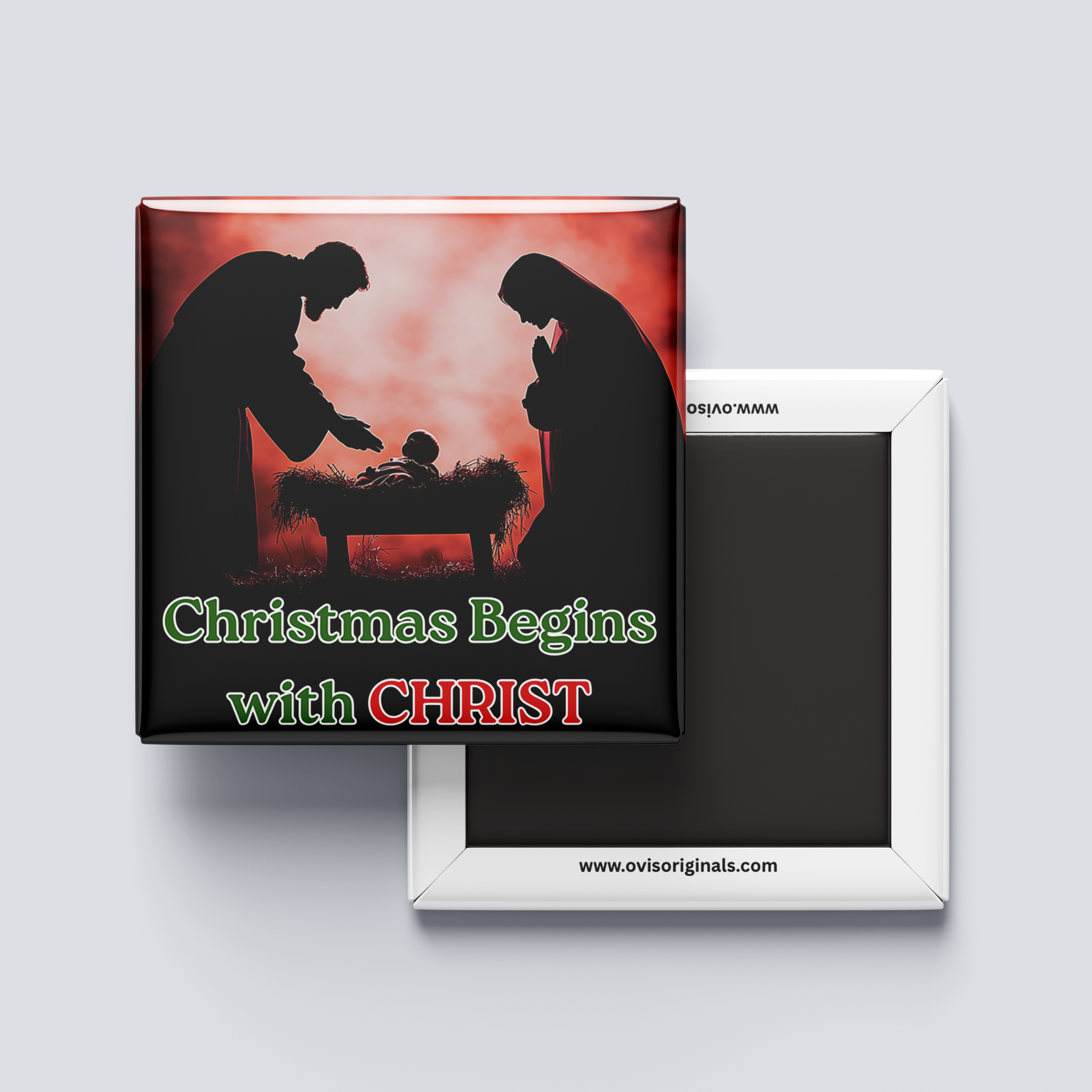 Christmas Begins With Christ Magnet
