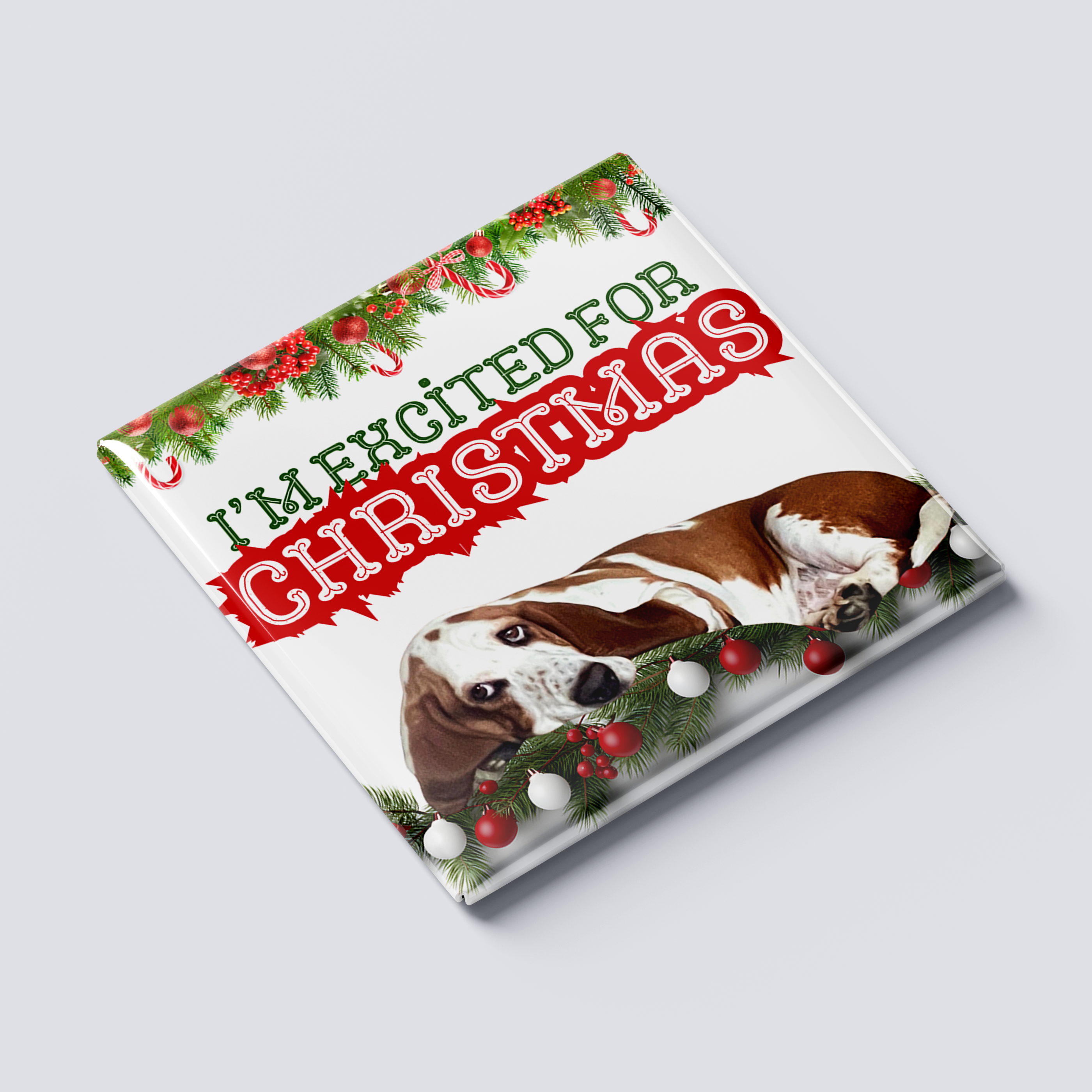 Christmas Basset Hound Magnet