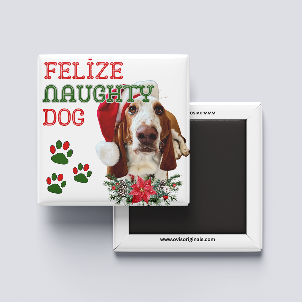 Felize Naughty Dog Basset Hound Magnet