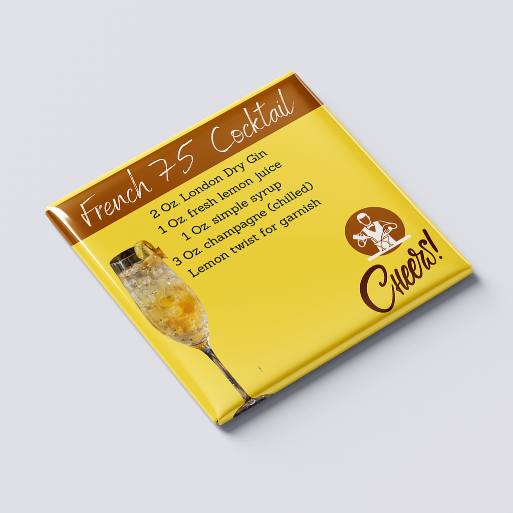 French 75 Cocktail Magnet