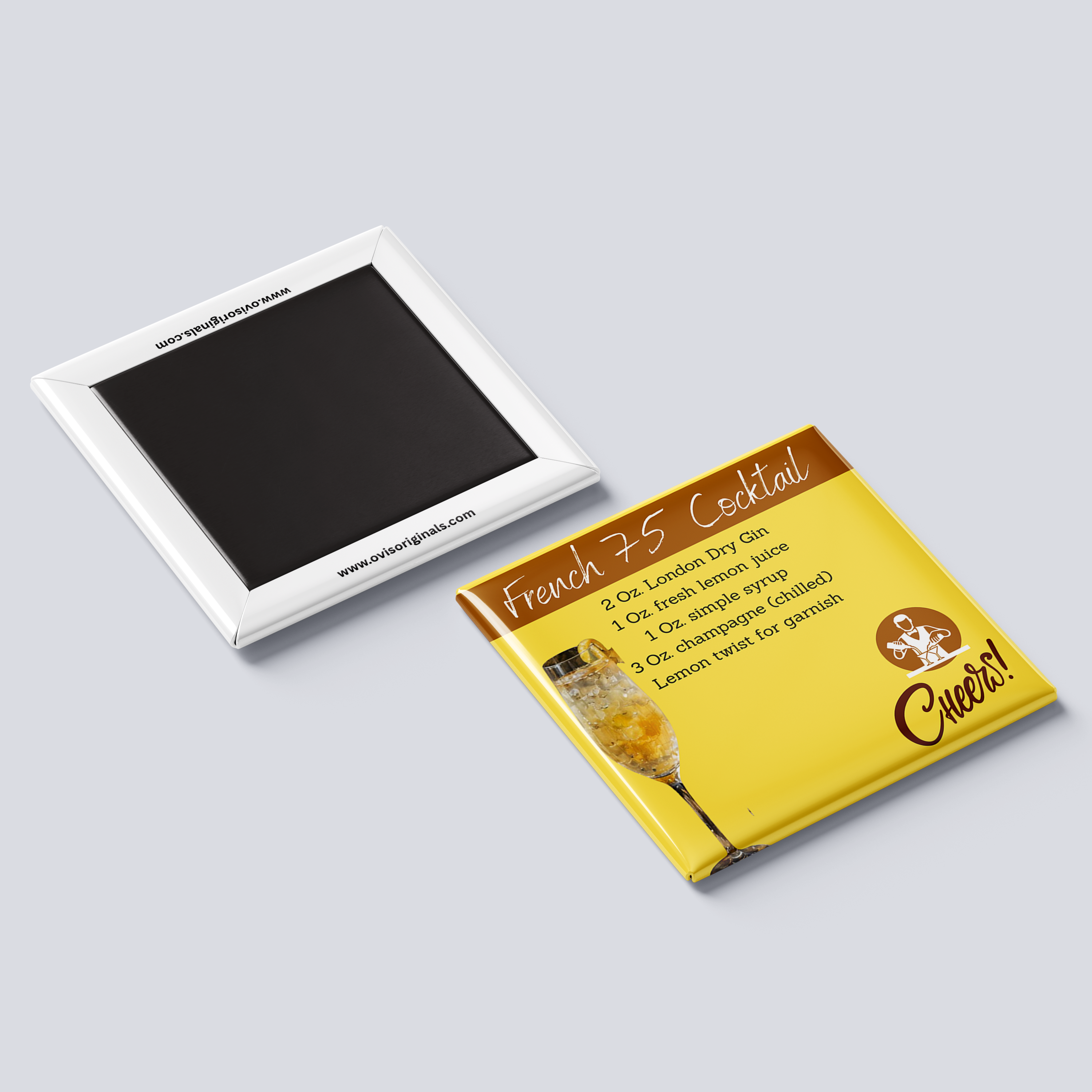 French 75 Cocktail Magnet