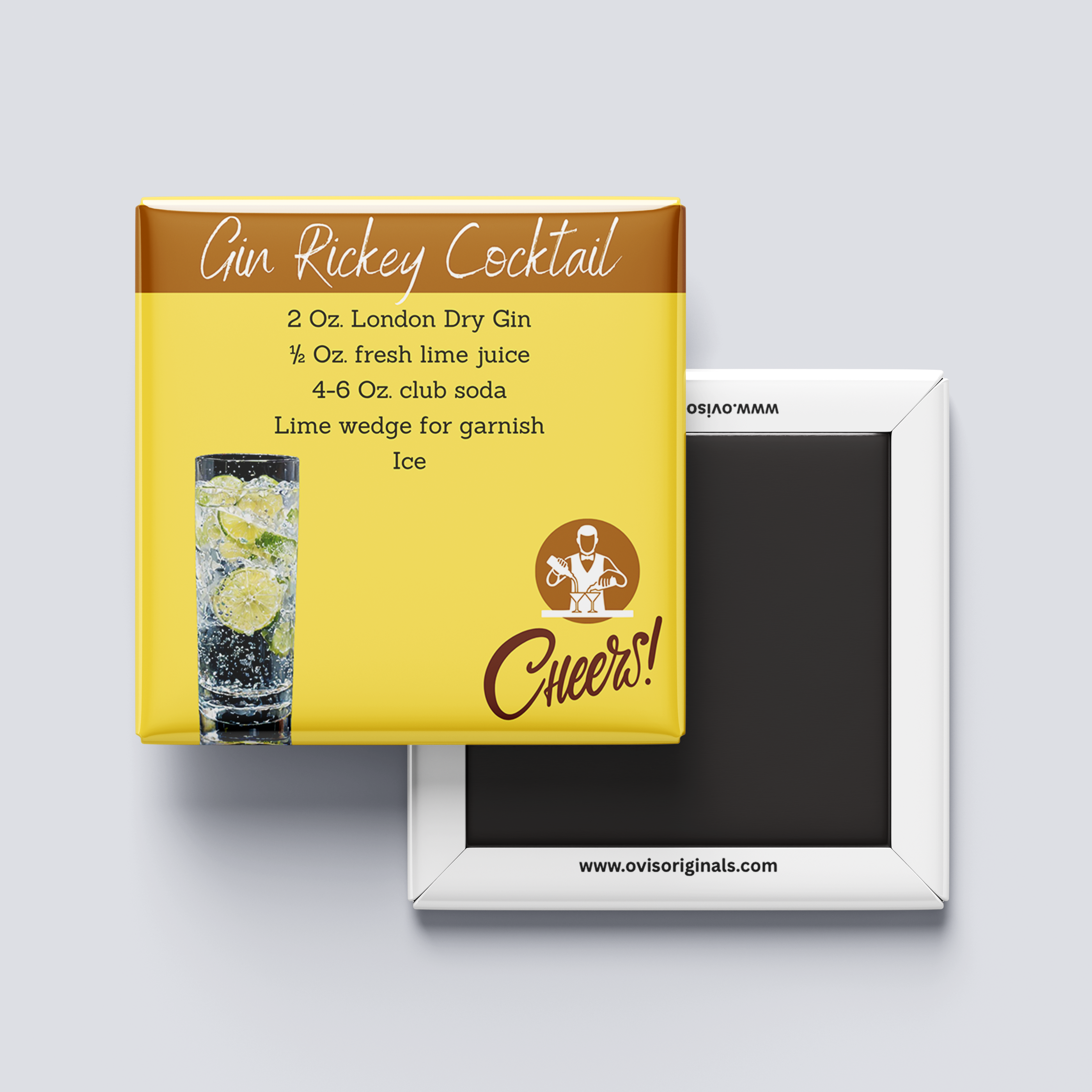 Gin Rickey Cocktail Magnet