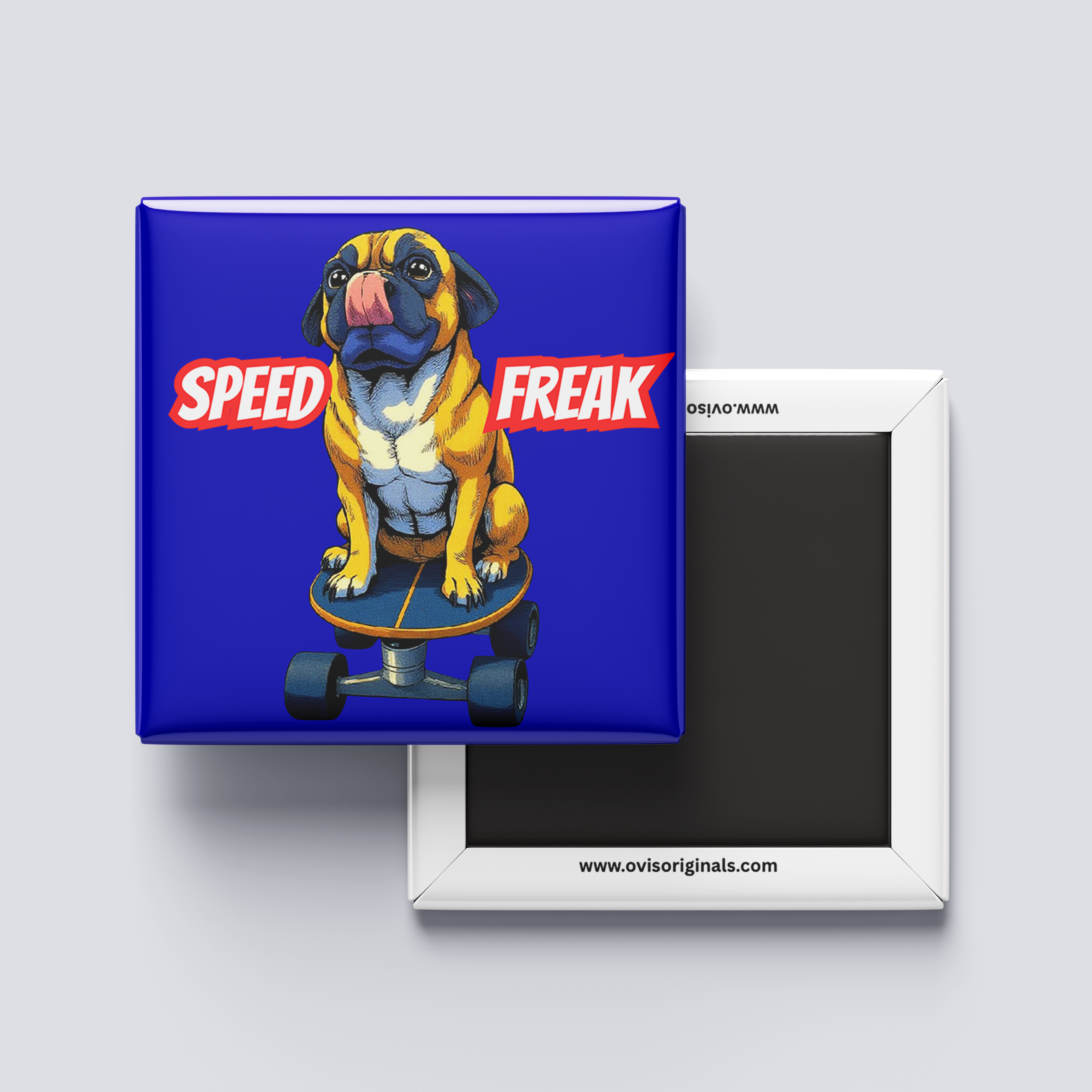 Speed Freak Pug Magnet