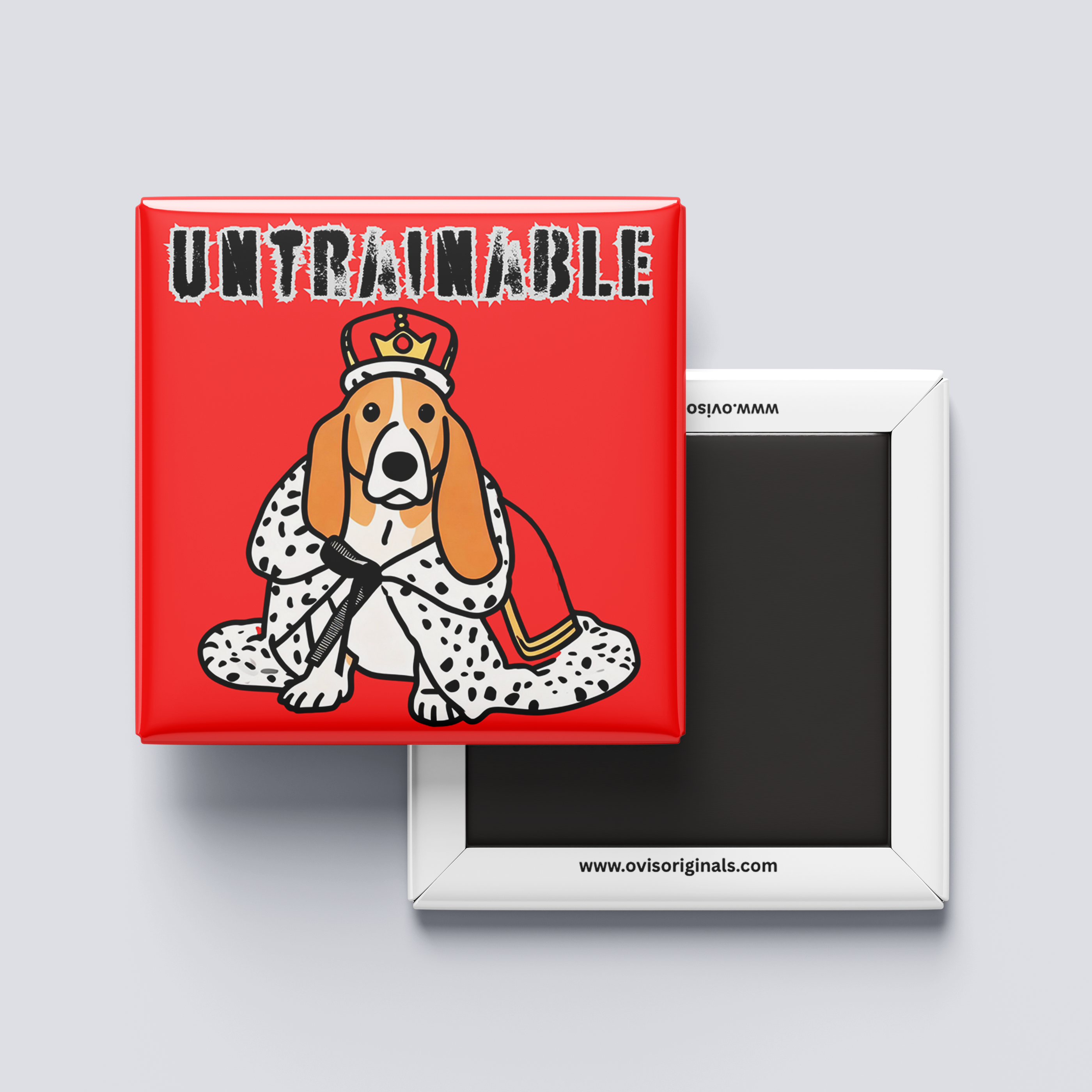 Untrainable Basset Hound Magnet