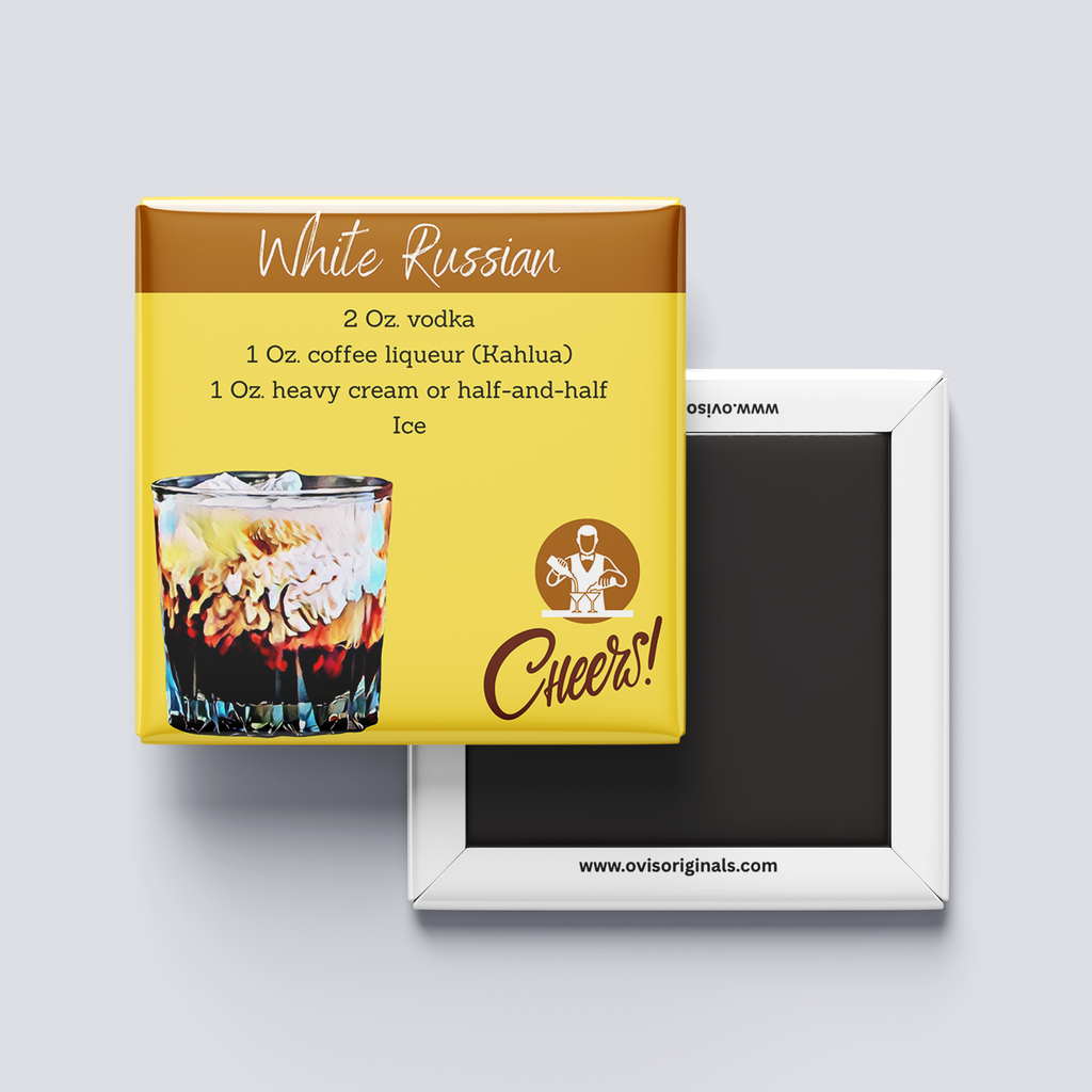 White Russian Cocktail Magnet
