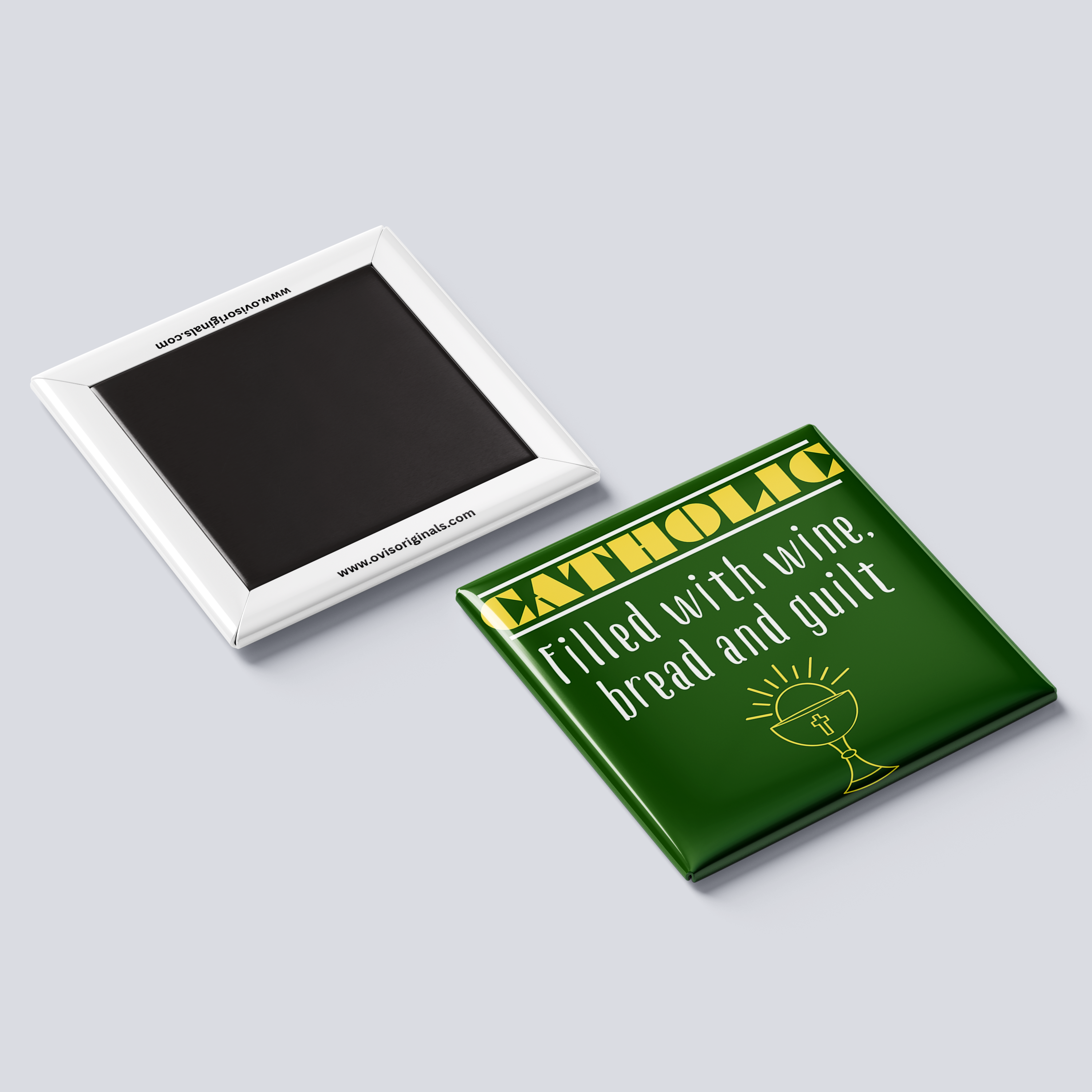 Filled With Wine, Bread, and Guilt Magnet