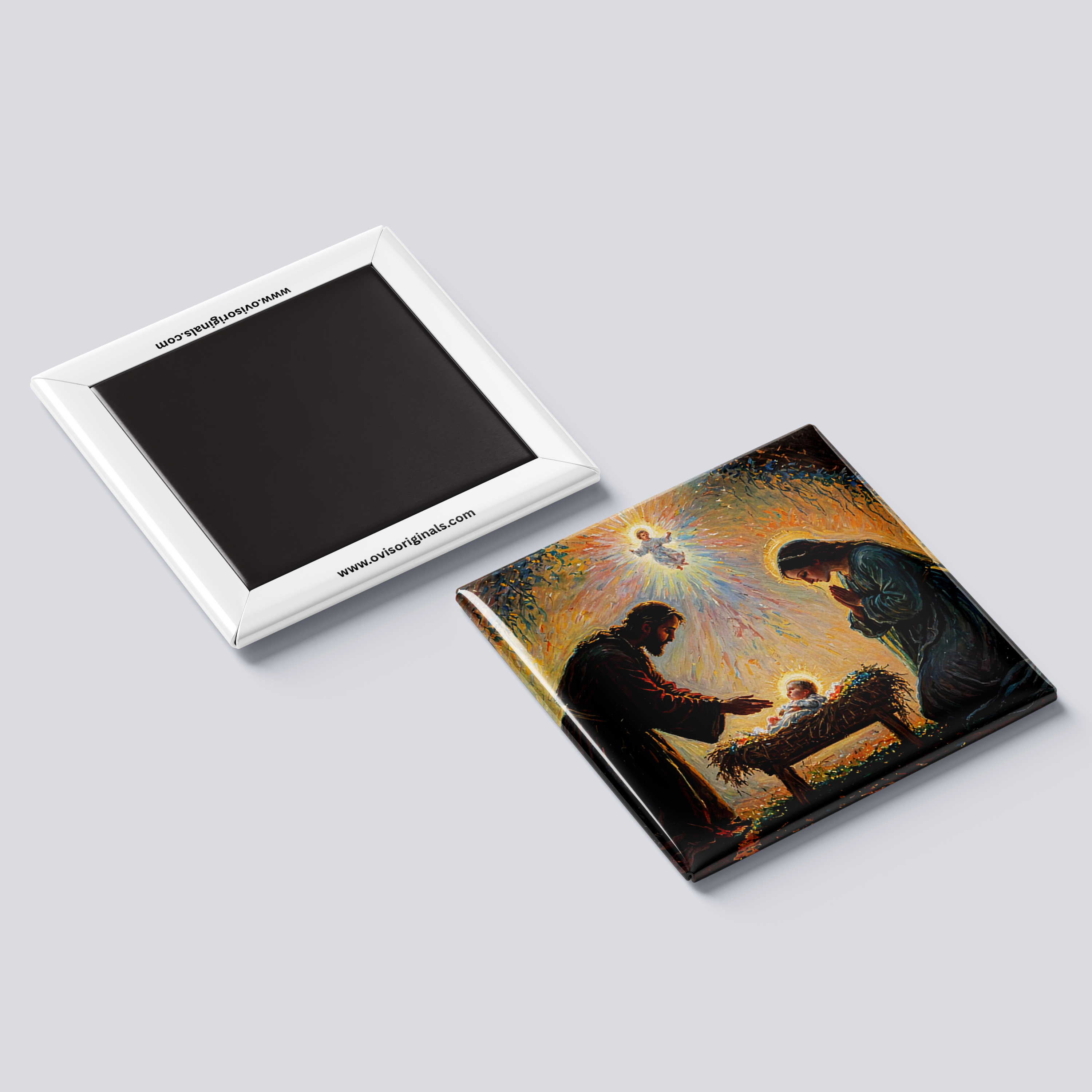Yellow Jesus Manger Magnet